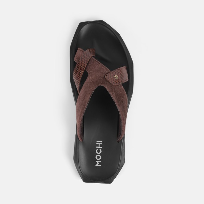 Mochi Men Brown Casual Slippers (SKU: 16-1064-12-40) Mochi Men Brown Casual Slippers (SKU: 16-1064-12-40)