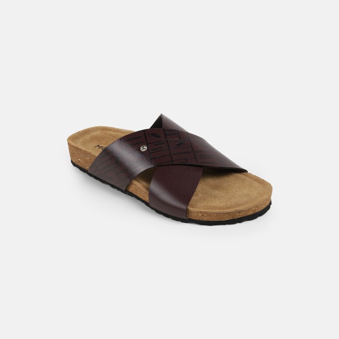 Mochi Men Wine Casual Slippers