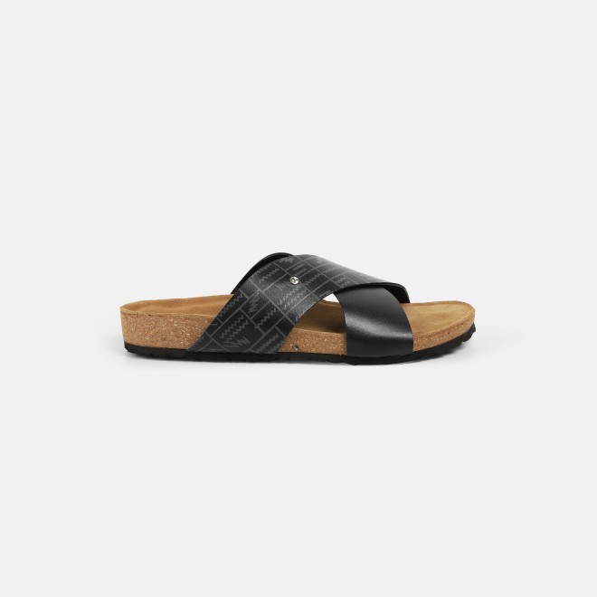 Mochi Men Black Casual Slippers (SKU: 16-1067-11-40)