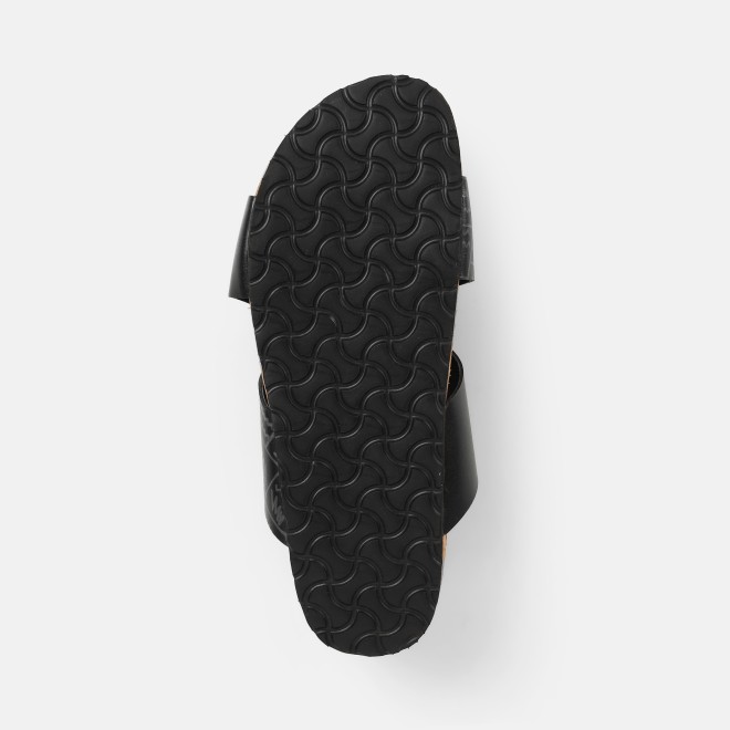 Mochi Men Black Casual Slippers (SKU: 16-1067-11-40)