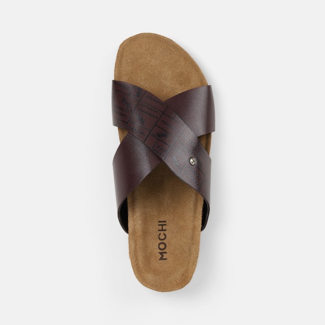 Mochi Men Wine Casual Slippers (SKU: 16-1067-58-40)