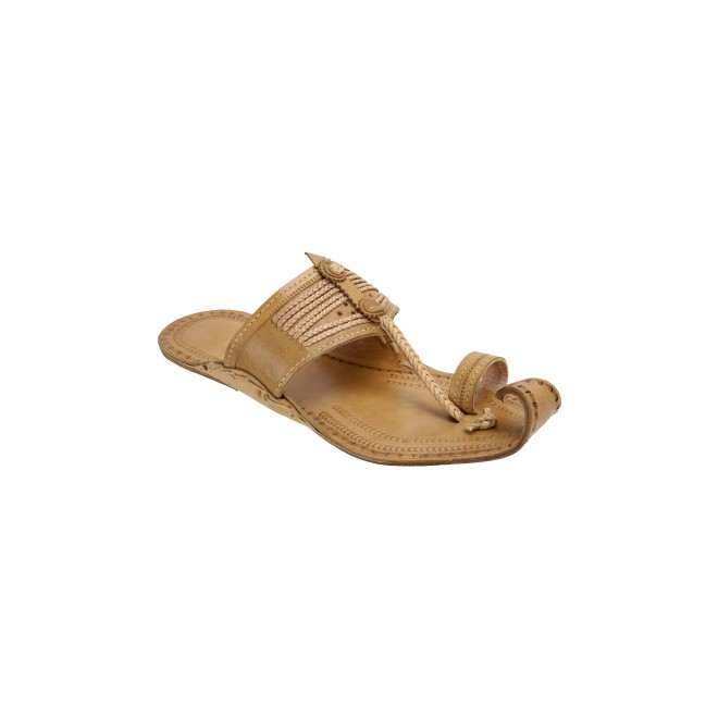 Mochi Men Beige Ethnic Kolhapuris