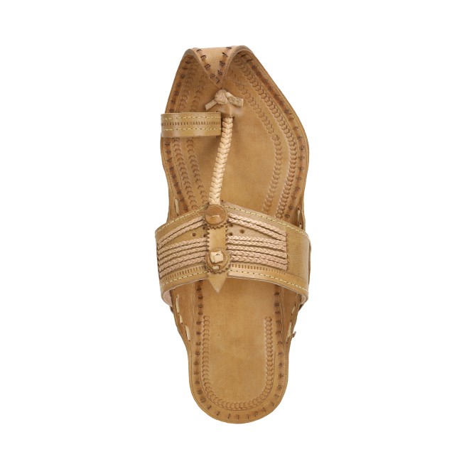 Mochi Men Beige Ethnic Kolhapuris (SKU: 16-1071-20-40)