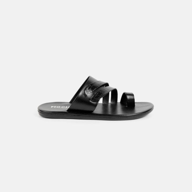 Mochi Men Black Casual Slippers (SKU: 16-1076-11-39)