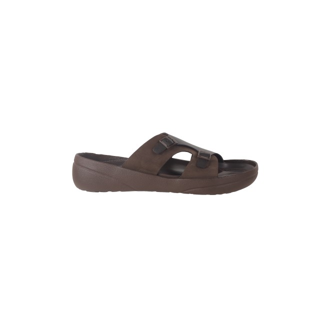 Mochi Men Brown Casual Slippers (SKU: 16-1086-12-41)