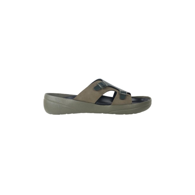 Mochi Men Olive Casual Slippers (SKU: 16-1086-49-40)