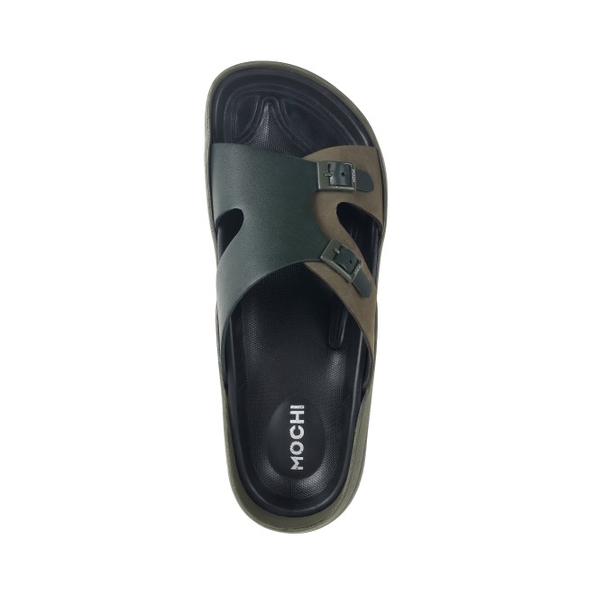 Mochi Men Olive Casual Slippers (SKU: 16-1086-49-40)