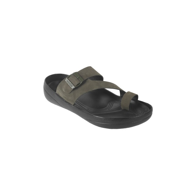 Mochi Men Olive Casual Slippers