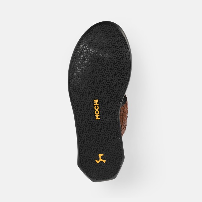 Mochi Men Tan Ethnic Kolhapuris (SKU: 16-1125-23-41)