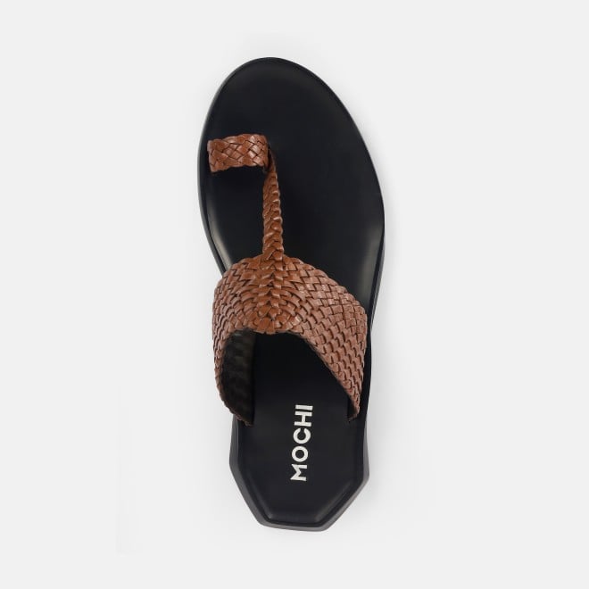 Mochi Men Tan Ethnic Kolhapuris (SKU: 16-1125-23-41)
