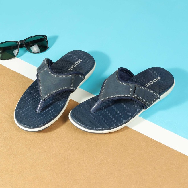 Men Blue Casual Slippers