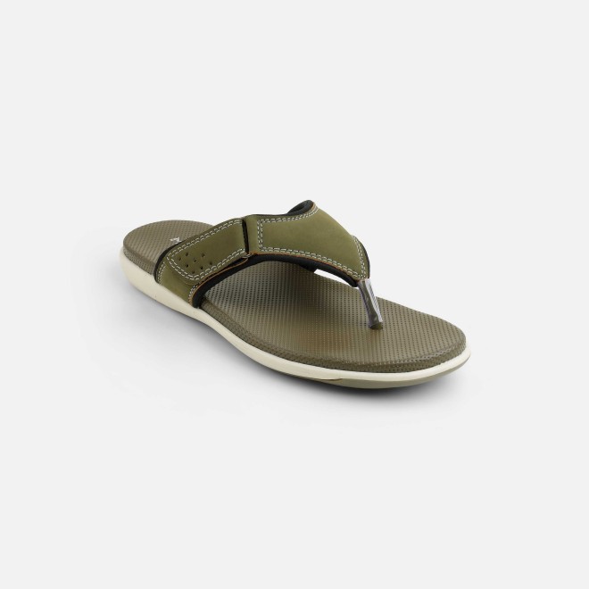 Mochi Men Olive Casual Slippers (SKU: 16-1132-49-40)