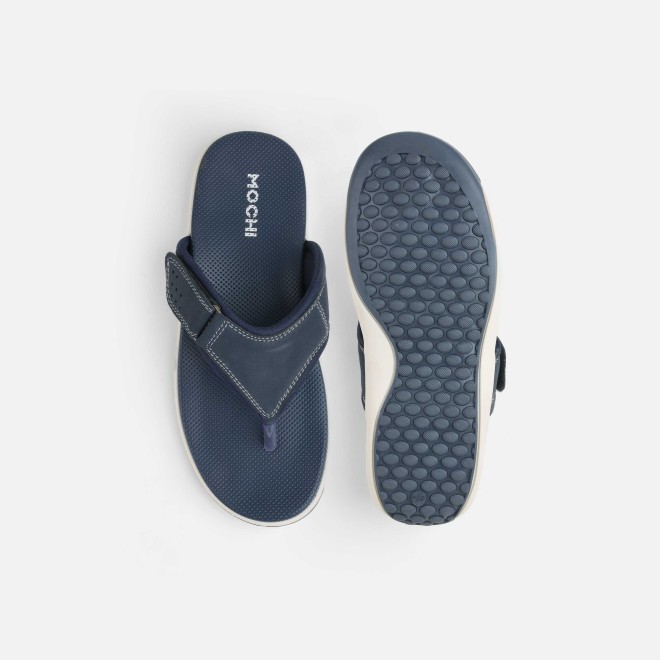 Mochi Men Blue Casual Slippers (SKU: 16-1132-45-40)