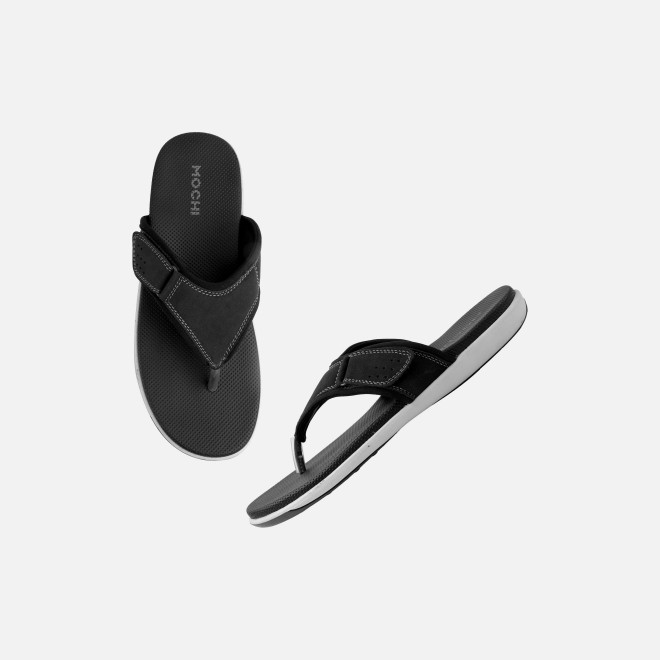 Mochi Men Black Casual Slippers (SKU: 16-1132-11-42)