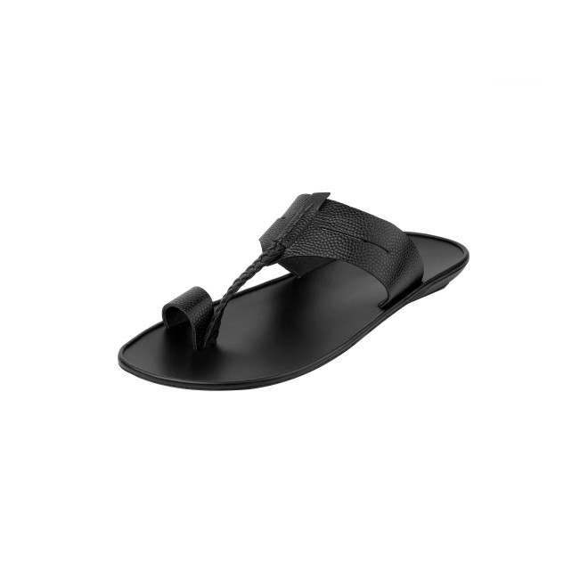 Mochi Men Black Ethnic Kolhapuris (SKU: 16-1136-11-40)