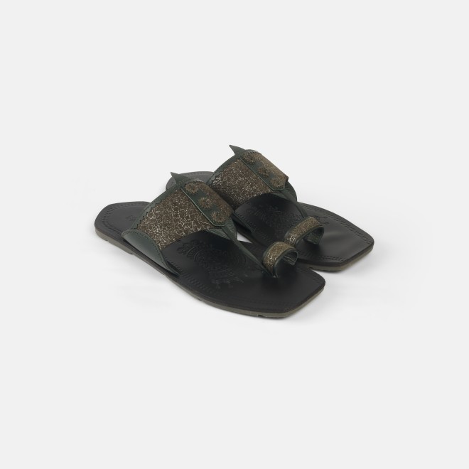Mochi Men Green Ethnic Kolhapuris (SKU: 16-1144-21-41)