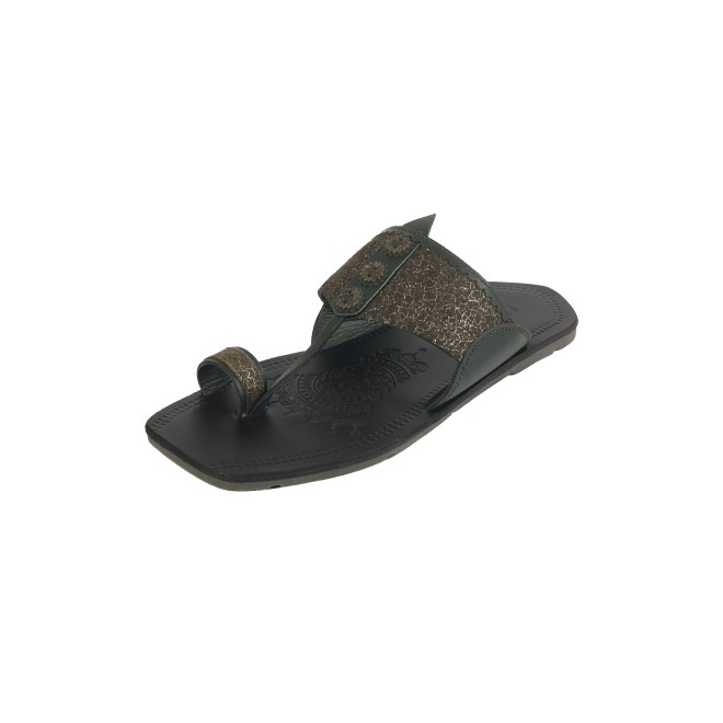 Mochi Men Green Ethnic Kolhapuris (SKU: 16-1144-21-41)