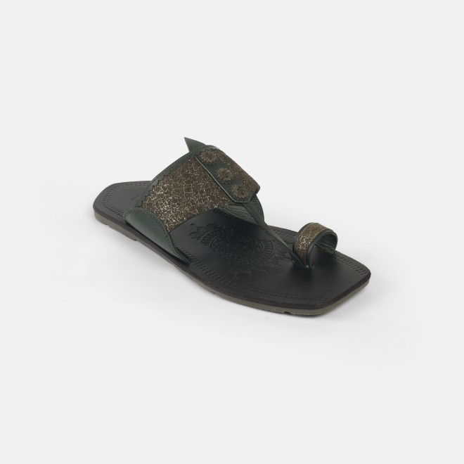 Mochi Men Green Ethnic Kolhapuris (SKU: 16-1144-21-41)