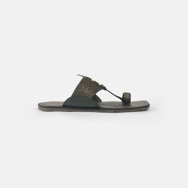 Mochi Men Green Ethnic Kolhapuris (SKU: 16-1144-21-41)