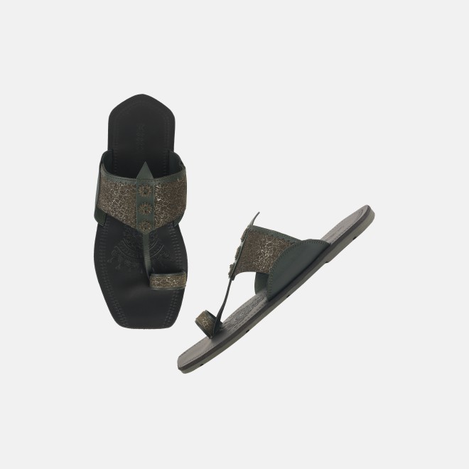 Mochi Men Green Ethnic Kolhapuris (SKU: 16-1144-21-41)