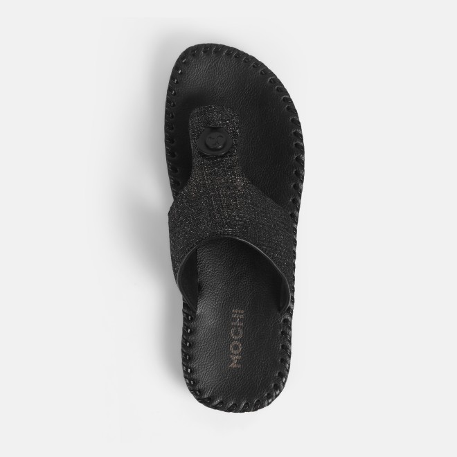 Mochi Men Black Casual Slippers (SKU: 16-1147-11-40) Mochi Men Black Casual Slippers (SKU: 16-1147-11-40)