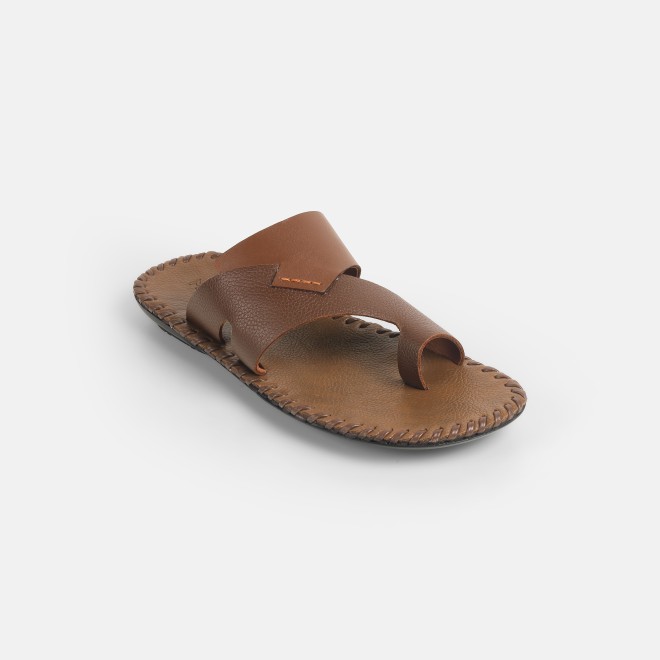 Mochi Men Tan Casual Slippers