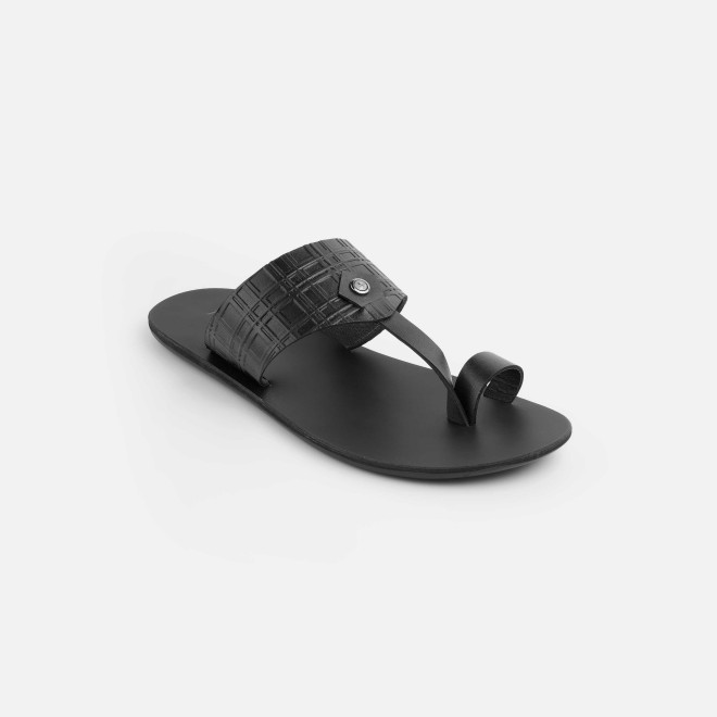 Mochi Men Black Ethnic Slip Ons