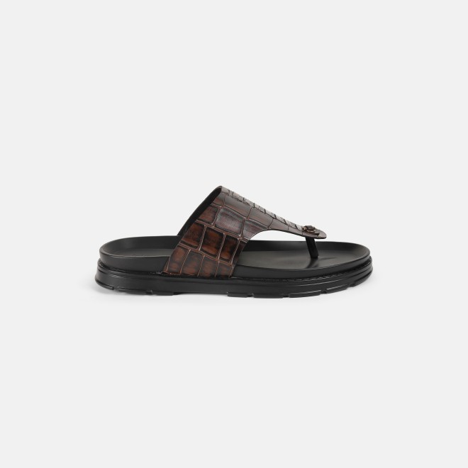 Mochi Men Brown Casual Slippers (SKU: 16-1158-12-40)