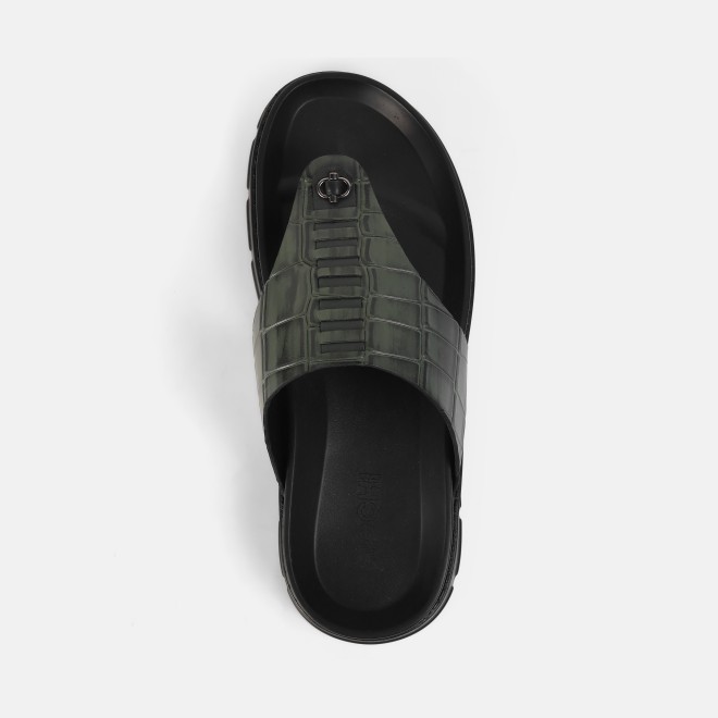 Mochi Men Green Casual Slippers (SKU: 16-1158-21-40)
