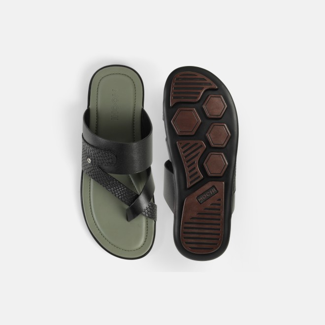 Mochi Men Black Casual Slippers (SKU: 16-1159-11-41)