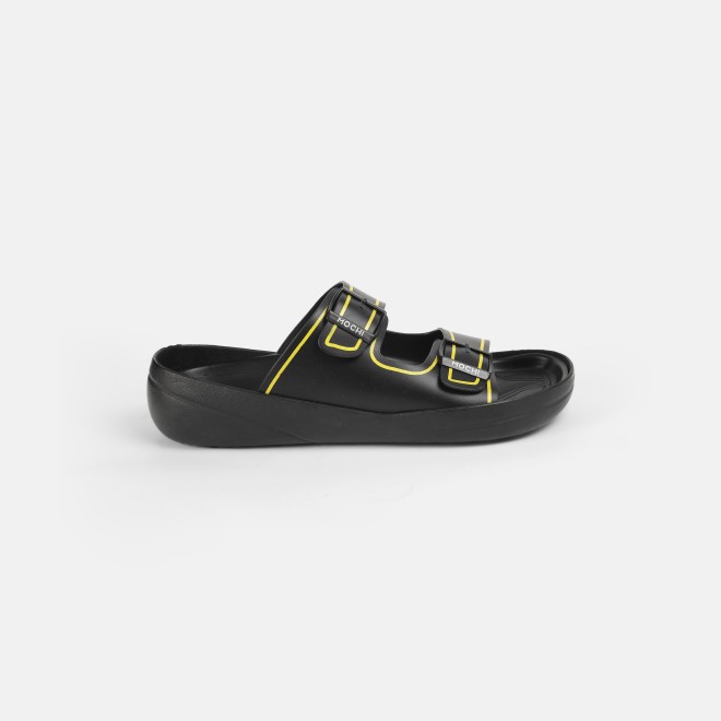 Mochi Men Black-yellow Casual Slippers (SKU: 16-1161-82-40) Mochi Men Black-yellow Casual Slippers (SKU: 16-1161-82-40)