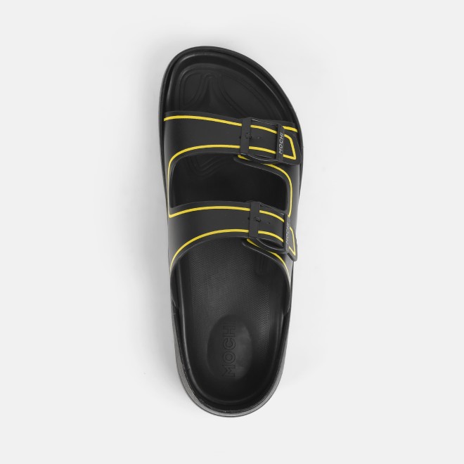 Mochi Men Black-yellow Casual Slippers (SKU: 16-1161-82-40) Mochi Men Black-yellow Casual Slippers (SKU: 16-1161-82-40)