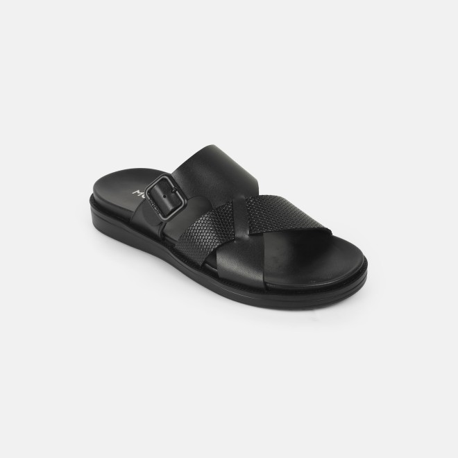 Mochi Men Black Casual Slippers (SKU: 16-1175-11-40) Mochi Men Black Casual Slippers (SKU: 16-1175-11-40)
