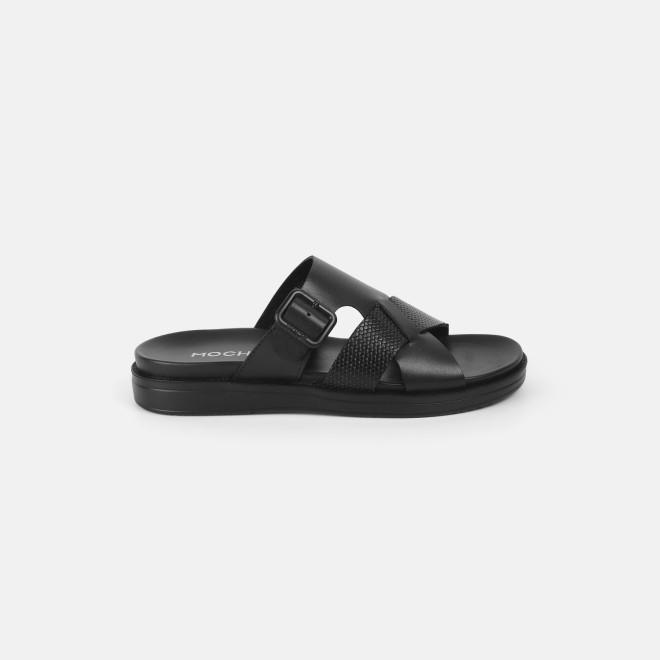 Mochi Men Black Casual Slippers (SKU: 16-1175-11-40) Mochi Men Black Casual Slippers (SKU: 16-1175-11-40)