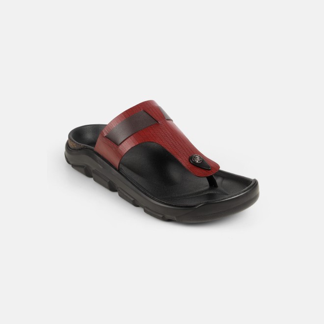 Mochi Men Maroon Casual Slippers (SKU: 16-1199-44-40)