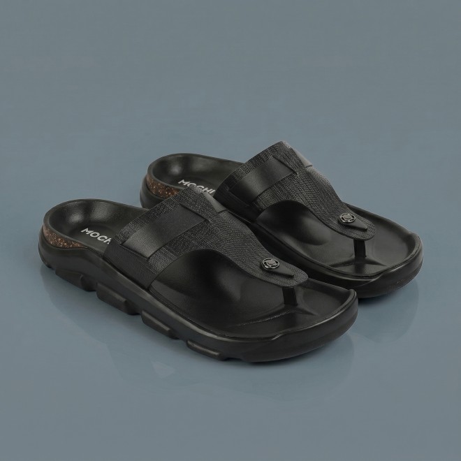 Mochi Men Black Casual Slippers (SKU: 16-1199-11-40) Mochi Men Black Casual Slippers (SKU: 16-1199-11-40)