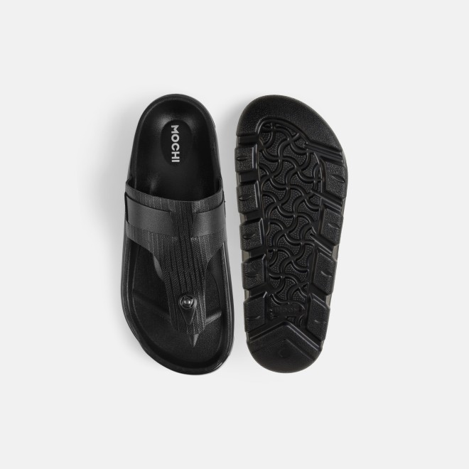 Mochi Men Black Casual Slippers (SKU: 16-1199-11-40) Mochi Men Black Casual Slippers (SKU: 16-1199-11-40)