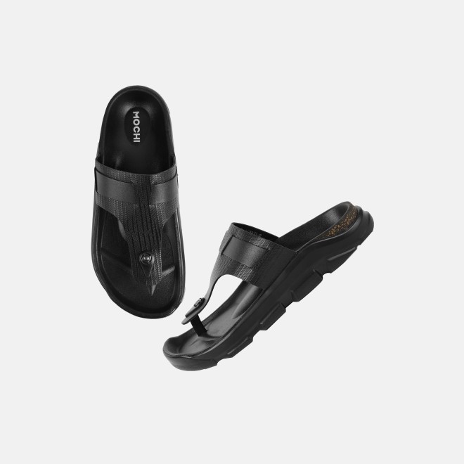 Mochi Men Black Casual Slippers (SKU: 16-1199-11-40) Mochi Men Black Casual Slippers (SKU: 16-1199-11-40)