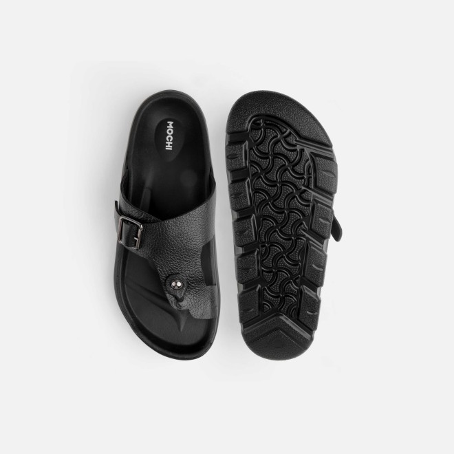 Mochi Men Black Casual Slippers (SKU: 16-1210-11-40)