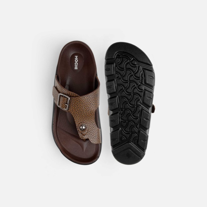 Mochi Men Tan Casual Slippers (SKU: 16-1210-23-40)