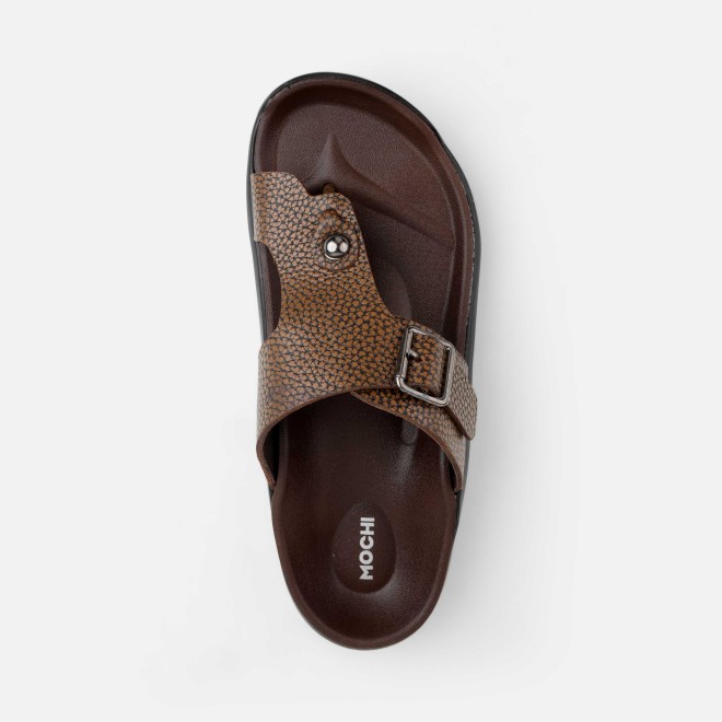 Mochi Men Tan Casual Slippers (SKU: 16-1210-23-40)