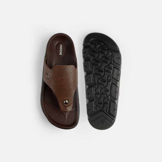 Mochi Men Tan Casual Slippers (SKU: 16-1211-23-40)