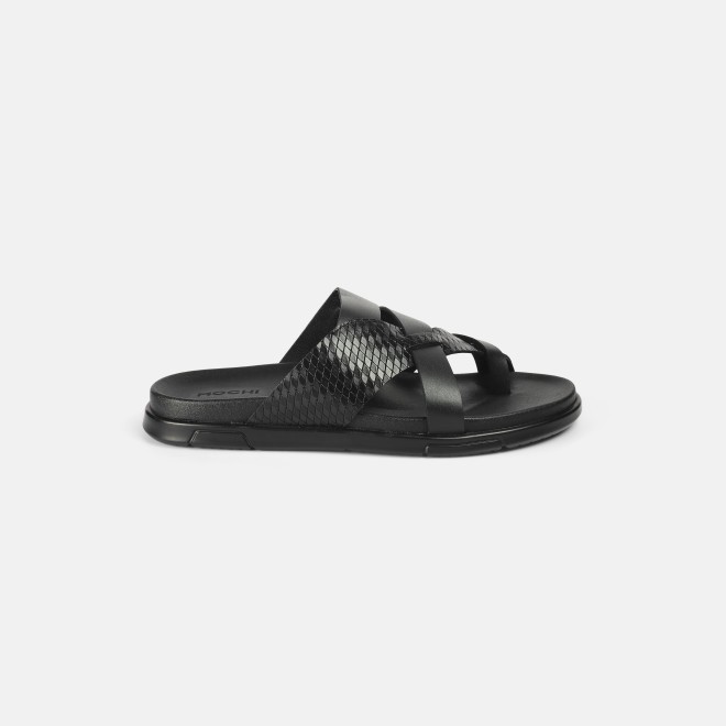 Mochi Men Black Casual Slippers (SKU: 16-1212-11-40)