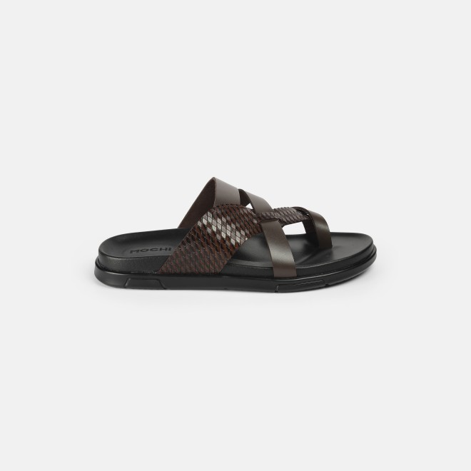 Mochi Men Brown Casual Slippers (SKU: 16-1212-12-40)