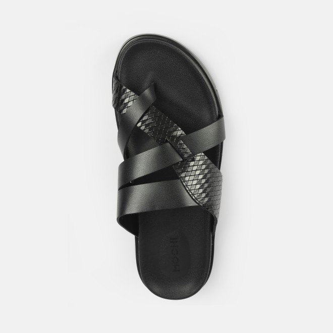 Mochi Men Black Casual Slippers (SKU: 16-1212-11-40)