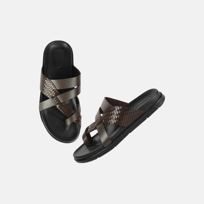 Mochi Men Brown Casual Slippers (SKU: 16-1212-12-40)