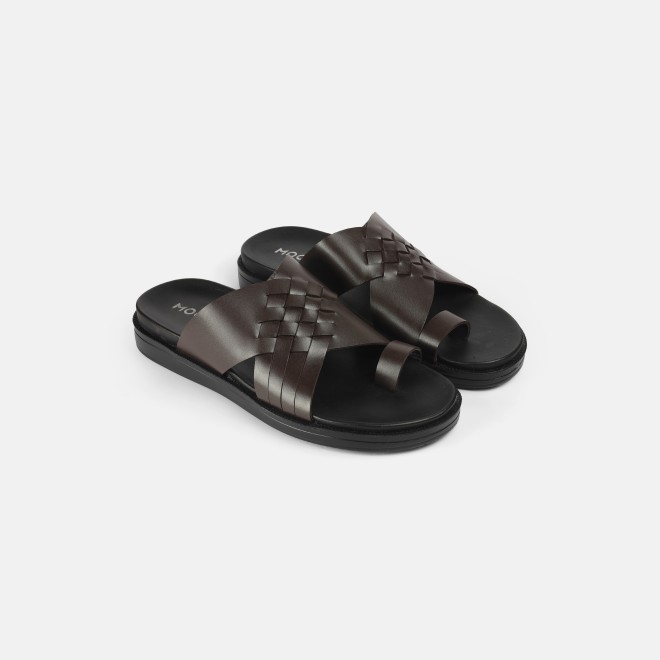 Mochi Men Brown Casual Slippers (SKU: 16-1215-12-41) Mochi Men Brown Casual Slippers (SKU: 16-1215-12-41)