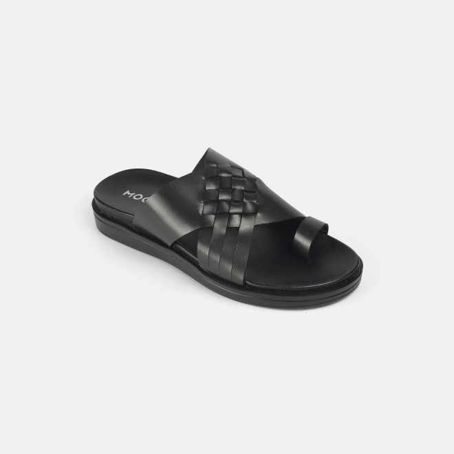 Mochi Men Black Casual Slippers (SKU: 16-1215-11-40) Mochi Men Black Casual Slippers (SKU: 16-1215-11-40)