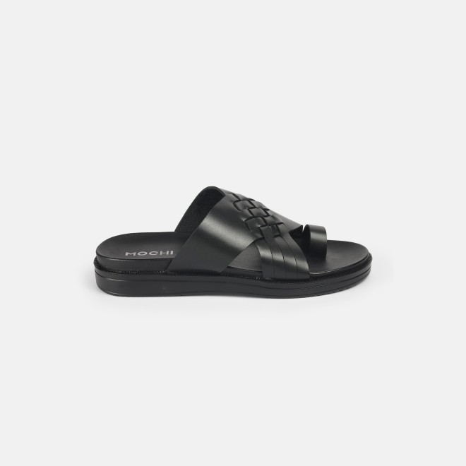 Mochi Men Black Casual Slippers (SKU: 16-1215-11-40) Mochi Men Black Casual Slippers (SKU: 16-1215-11-40)
