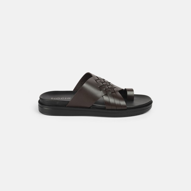 Mochi Men Brown Casual Slippers (SKU: 16-1215-12-41) Mochi Men Brown Casual Slippers (SKU: 16-1215-12-41)